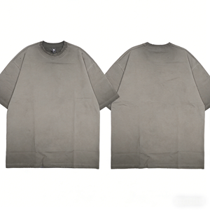 Camiseta Casual de Manga Corta para Hombre, 100% Algodón, Tejido de Punto, Lavado Ácido, Estilo Vintage, 220g, Transpirable, para Verano - Product Image 4