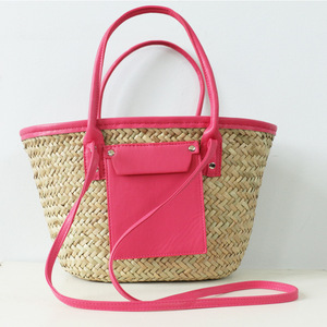 Designer d'été pour femmes flotteur <span class=keywords><strong>herbe</strong></span> tissage <span class=keywords><strong>sac</strong></span> fourre-tout plage de luxe grand <span class=keywords><strong>sac</strong></span> seau avec Logo personnalisé mode d'été en paille pour femmes - Product Image 2