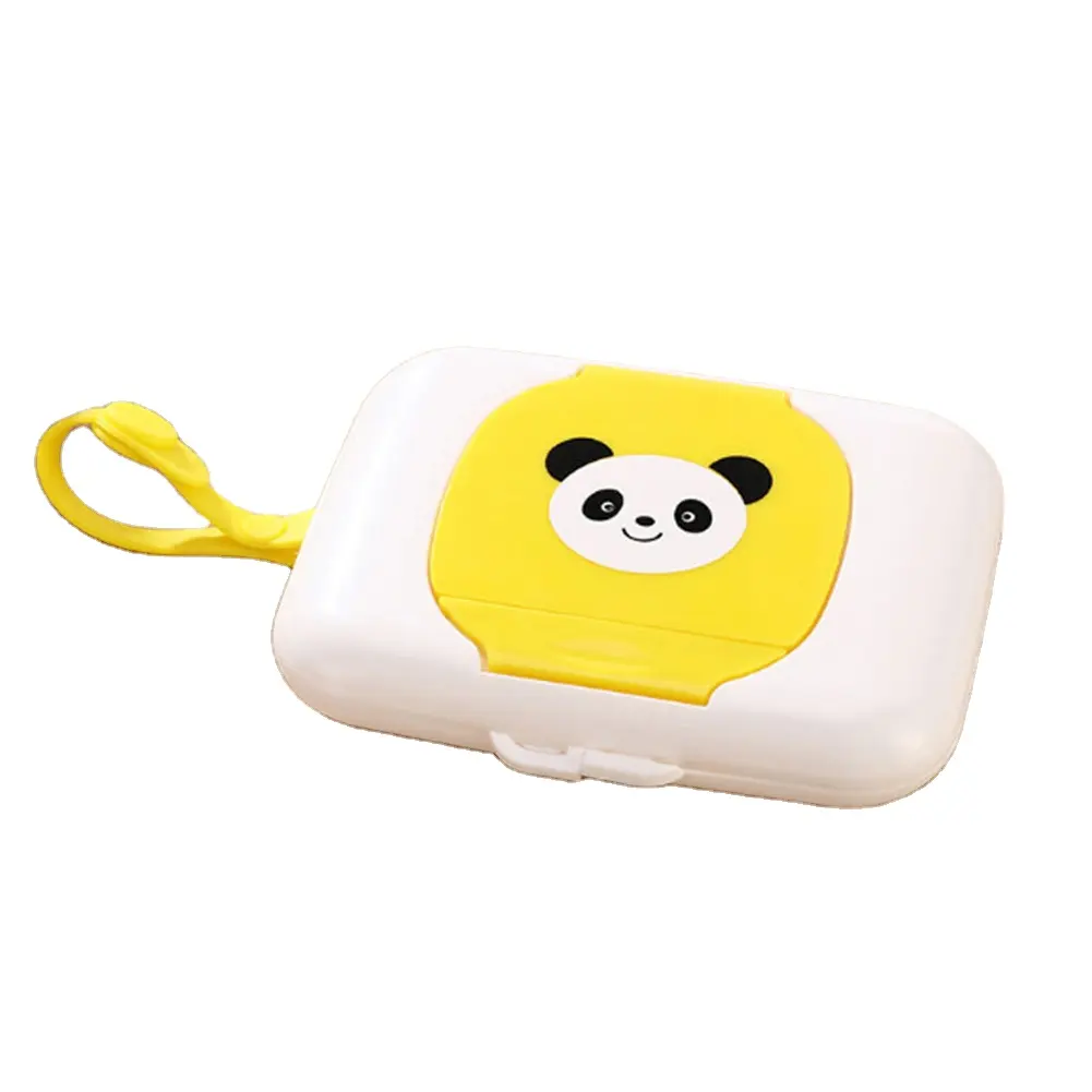 Boîte distributrice de lingettes pour bébés, boîte de lingettes nettoyantes humides, distributeur pour poussette, Portable, couvercle en corde recouvert, boîte de rangement de mouchoirs, conteneur