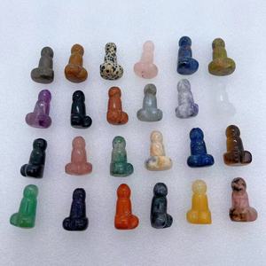 Dildo de Cristal Natural Mini al por Mayor, Artesanía de Piedra Semipreciosa, Pene de Cristal de Cuarzo Mixto Tallado a Mano - Product Image 5