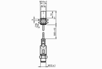 Sensor Proximitas Induktif NJ5-11-N-G-0,5M-V1 Jarak Operasi Terukur 5mm IP68 Output NAMUR 8.2V
