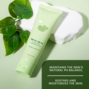 Espuma limpiadora facial vegana hidratante y blanqueadora de frijol mungo, marca propia, cuidado de la piel orgánico. - Product Image 2