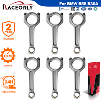 RACEORLY 11248623419 4340 Batang Penghubung Tempa 6pcs untuk BMW B58 B30A 340i 540i X3 3.0L