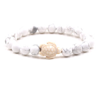 Nouvel ensemble de bracelets en fer avec breloques en pierre naturelle, tortue en turquoise, personnalisé, tendance, accessoires pour hommes et femmes, Yiwu