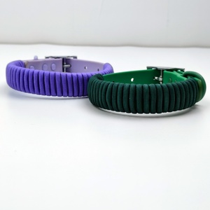 Collare per Cani Regolabile <span class=keywords><strong>2026</strong></span>, Collare Personalizzabile in Colore, Intrecciato a Mano in Morbido Paracord, Elegante Collare per Cani con Gancio - Product Image 2