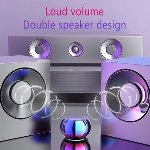 M3 Gradient Desktop Theater Subwoofer Perfect Sound Mini <b>Wireless</b> USB BT Speaker Plating Colorful <b>Light</b> Portable Small Speakers - Product Image 3