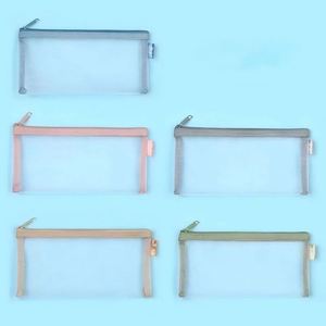 Clear Transparent Large Capacity Kawaii Cute Plastic School Kid Pencil Case & <b>Bags</b> for Zipper Bill Storage <b>Bag</b> - Product Image 3