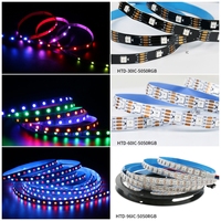 Tira de LED direccionable USB WS2812B de 5 V, impermeable IP, tiras de LED WS2812B para exteriores, luces LED WS2812B de 20 mm