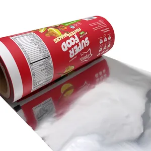 Grosir tas kemasan CIP label logam cetak kualitas makanan rol laminasi tas plastik makanan hewan peliharaan rol mylar aluminium