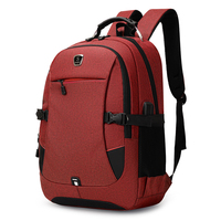 Sac à dos élégant pour ordinateur portable de course de 15,6 pouces, noir, tendance, avec fermeture éclair, fonction USB portable