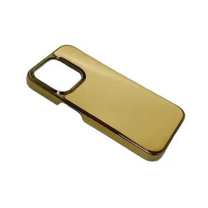 Metal back cover mobile phone protection case camera convex gold cover accept custom design for iphones 15 pro max luxury case