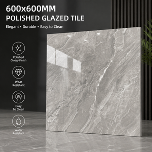 Carreaux de <span class=keywords><strong>sol</strong></span> les plus vendus 60x60, carreaux en céramique polie émaillée, <span class=keywords><strong>gris</strong></span>, pour sols et salons de style moderne - Product Image 3
