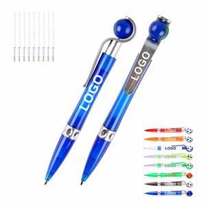 Rotating Football and Basketball Design Trendy Decompression Earth Ballpoint Pen Plastic Business Advertising Stationery Gift - Product Image 2