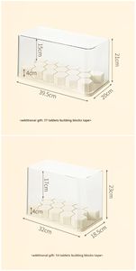 Boîte de présentation en plastique faite à la main présentoir étanche à la poussière pour poupées <span class=keywords><strong>Lego</strong></span> bacs de <span class=keywords><strong>rangement</strong></span> en plastique transparent - Product Image 2