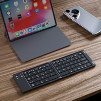 Keyboard Gaming Lipat Nirkabel Kustom Mini Portabel Isi Ulang BT Keyboard Komputer PC