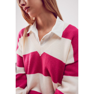 Abito a righe in fucsia - Product Image 3