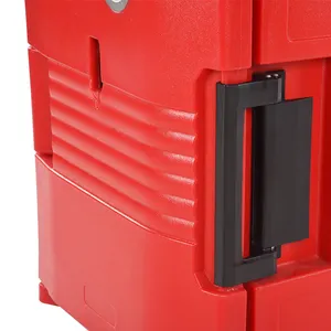 Porte-plat électrique rouge 90L, conteneur isolé de Transport d'aliments chauds