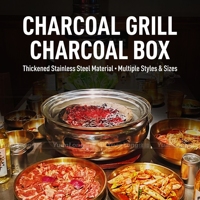 Bac à charbon auto-épurant pour fours de barbecue coréens, doublure intérieure de boîte à charbon à tirage vers le bas pour grillades en restaurant
