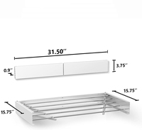 Séchoir à linge pliable en métal pour le rangement de la salle de bain, support mural pliable, vente en gros en usine