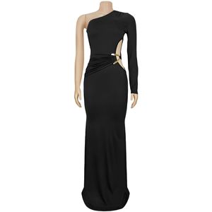 Nuovo articolo S-2XL <span class=keywords><strong>abbigliamento</strong></span> da <span class=keywords><strong>donna</strong></span> tinta unita <span class=keywords><strong>Sexy</strong></span> da ragazza collo inclinato senza schienale abito lungo sottile <span class=keywords><strong>per</strong></span> <span class=keywords><strong>donna</strong></span> - Product Image 4