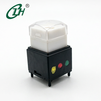 Interrupteur à bouton-poussoir électronique en plastique éclairé par LED 12 mm 12 V 1NO, marche/arrêt, à enclenchement momentané, tactile