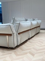 Canapé d'angle en tissu de style minimaliste italien, design nordique Wabi Sabi, pour centre commercial, villa, hôtel, salon, meubles de luxe