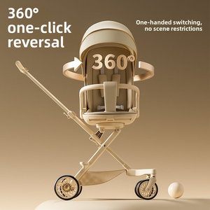 Cochecito de Bebé Multifuncional de Alta Gama, Ligero y Plegable con Rotación de 360 Grados °   Asiento Giratorio, Reclinable y Ajustable, con Movimiento Bidireccional - Product Image 2