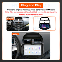 Radio Estéreo con Pantalla para Coche Android 14 4G+64G GPS WIFI Multimedia Carplay Android Auto para Chevrolet Spark 2009-2014 2 Din 1280*720 P 4G