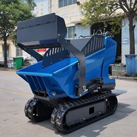 Véhicules de transport agricoles, capacité de charge 500 kg, camion à benne hydraulique sur chenilles, camion à benne compact.