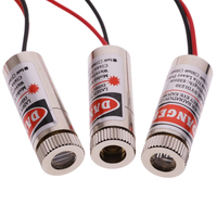 Tête de diode laser rouge Roarkit CN 5mW 650nm avec lentille en verre, mise au point réglable, module laser point/ligne/croix de classe industrielle