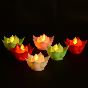 เทียน LED ไฟเปลวเทียนเคลื่อนไหวแบบขายส่ง โคมไฟดอกบัว ไฟตกแต่ง<span class=keywords><strong>วัด</strong></span>พระพุทธรูป - Product Image 3