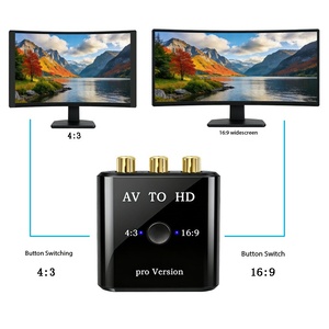 Convertisseur RCA vers HDTV 1080P, adaptateur vidéo composite AV, prend en charge PAL/NTSC pour Wii, PS2, <span class=keywords><strong>DVD</strong></span>, <span class=keywords><strong>VHS</strong></span> vers HDTV ou moniteur - Product Image 4