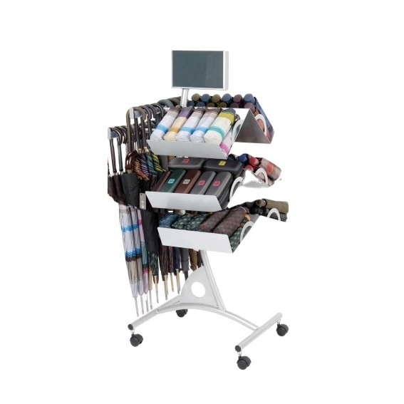 3-Layer Metal Wire Display Rack Retail Umbrella Stand for Grocery for Shops Supermarkets Shopping Malls Advertising — view 2