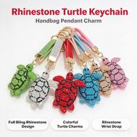 Porte-clés pendentif tortue mignonne en strass et alliage, accessoire pour sac, voiture, porte-monnaie, pour femmes et filles