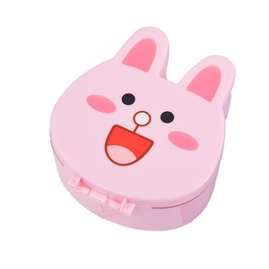 Cartoon Rabbit Cosmetic Box Round <b>Foldable</b> Kids Toy Organizer Storage Container for Jewelry Hair Accessories - Product Image 4