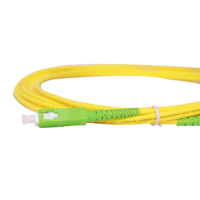 Cordon de brassage fibre optique monomode simplex SC/APC intérieur haute performance HI LINK 0.9/2.0/3.0mm PVC/LSZH 1-30m FTTH/WiFi/5G