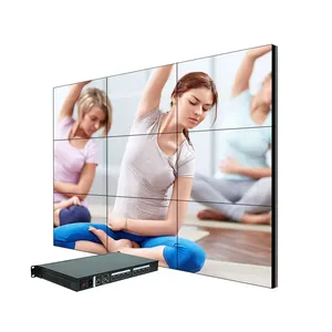 Montagem na parede Videowall Hall Tela HD Imagem de mídia de vídeo LCD Controlador de parede de vídeo LED de 65 polegadas 4K para interior de vidro branco