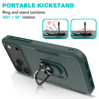 Coque de protection robuste antichoc OEM/ODM 360 avec béquille annulaire pour iPhone 17 18 Pro Max, en TPU et PC, fabricant sur mesure
