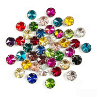 Strass Rivoli à coudre 8 mm, multicolores, en cristal, pour robe, chaussures, sacs, bijoux, vêtements, accessoires de décoration DIY
