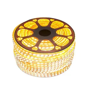 120 leds/m ac220v branco amarelo levou tira à prova de água smd controlador remoto flexível inteligente frio quente levou tira luz