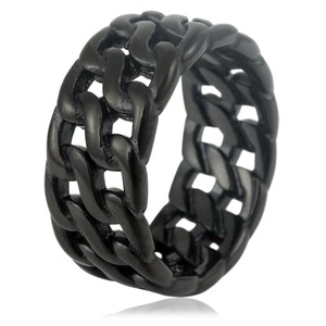 yunnique Fashion <b>Rings</b> <b>Titanium</b> Steel Hollow Chain <b>Ring</b> Gold Men's Accessory Geometric Design Gift Jewelry FY28080 - Product Image 4