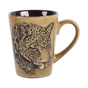 Tasse à thé en céramique rétro, restaurant pour animaux africains, glaçage de gestion, haut de gamme - Product Image 6