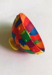 ฮิปฮอปปรากฏของเล่นยางที่มีสีสันลวงตาตีกลับชามปั่นด้านบนกระโดดครึ่งกำยำลูกกระโดดปอปเปอร์บอลสำหรับเด็ก - Product Image 3