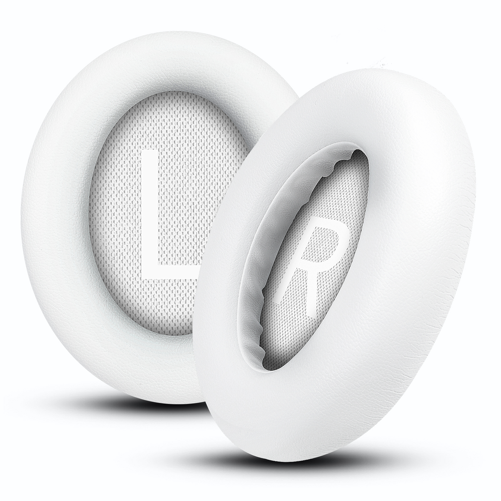 1 pièce Coussinet d'oreille en cuir protéiné blanc - Grille grise