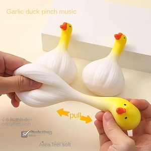 Jouet anti-stress en forme de canard à l'ail, style bouddhiste, ultra-mignon, un canard à l'ail viral pour l'équilibre émotionnel – votre décompression au bureau - Product Image 3