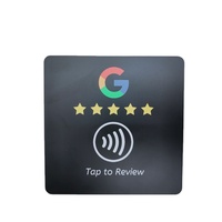 Cartes NFC de table en PVC 120*120mm avec impression couleur 213, avis Google et époxy acrylique