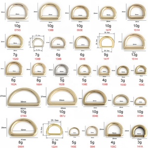 亜鉛合金製 多色 スナップフック <span class=keywords><strong>D</strong></span>リング ハンドバッグストラップ クラスプ カラビナクリップ バックル スプリングバッグ金具パーツ - Product Image 4