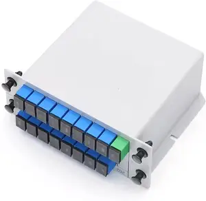 1x8เทปคาสเซ็ตแยก1x16กล่องแยกกับผมเปียสีฟ้าสีเขียว2.0มม3.0มม SC UPC AC APC PLC 1x16 PLC