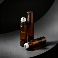 Bouteilles à bille rechargeables 2-en-1 double embout pour huiles essentielles, format voyage, mini flacons en verre vides de poche – Vente chaude