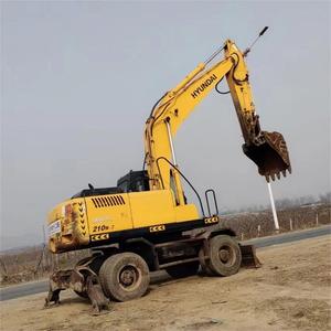 Excavadora de ruedas Hyundai 210W-7 de segunda mano, 21 toneladas, excavadora de ruedas mediana original coreana en stock. - Product Image 1